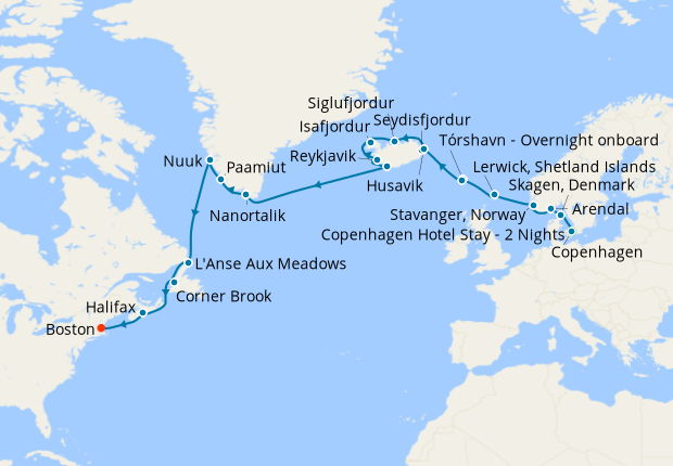 Cruise Itinerary Map