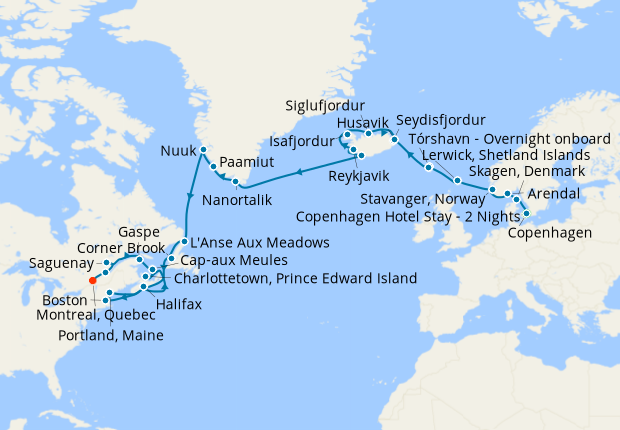 Cruise Itinerary Map