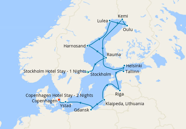 Cruise Itinerary Map