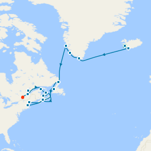 Iceland, Greenland & Gulf of St. Lawrence Crossing to Montreal with Two Night Reykjavik Hotel Stay 