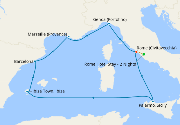 Cruise Itinerary Map