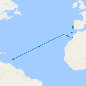 Atlantic Crossing from Lisbon to Barbados - Fly Cruise