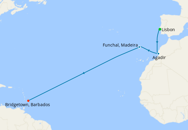 Cruise Itinerary Map