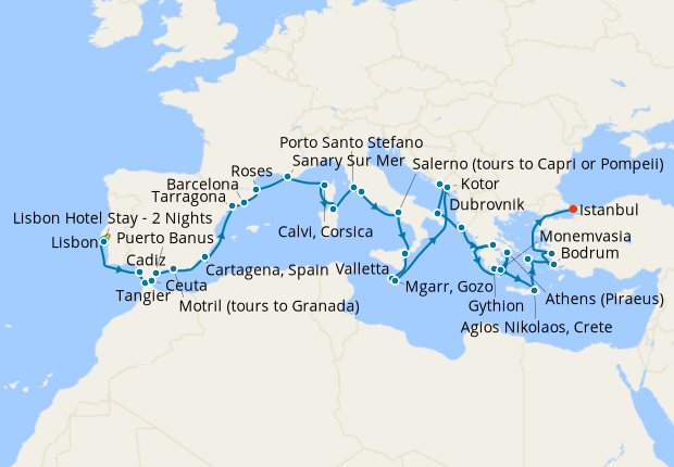 Cruise Itinerary Map