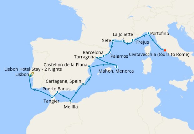 Cruise Itinerary Map