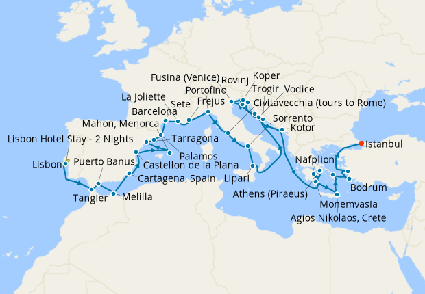 Cruise Itinerary Map