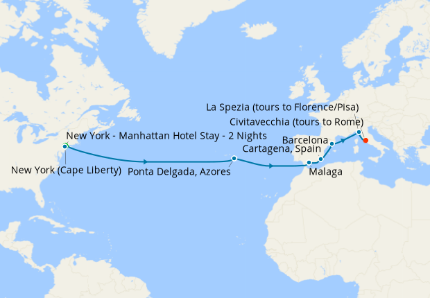 Cruise Itinerary Map