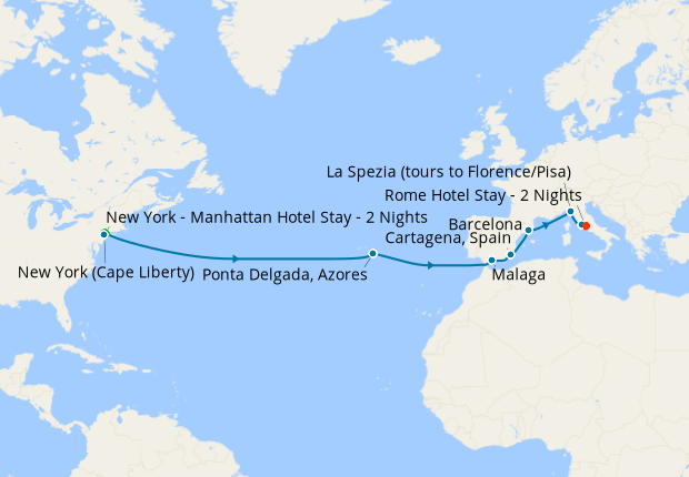 Cruise Itinerary Map