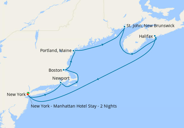 Cruise Itinerary Map