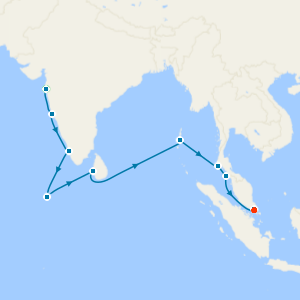 India, Sri Lanka & Thailand at Christmas with Mumbai & Singapore Stays