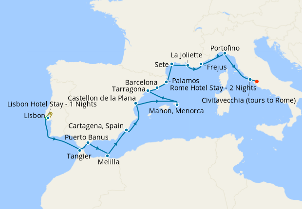 Cruise Itinerary Map