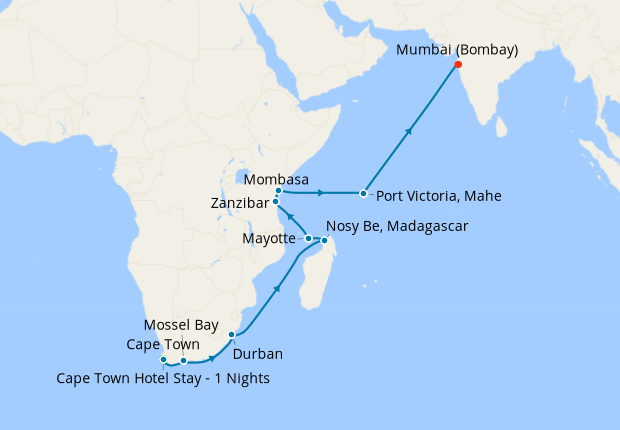 Cruise Itinerary Map