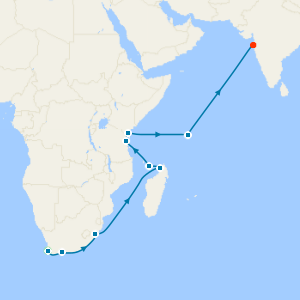 Cape Town Stay, Big 5 Safari, Madagascar, Zanzibar and Seychelles to Mumbai 