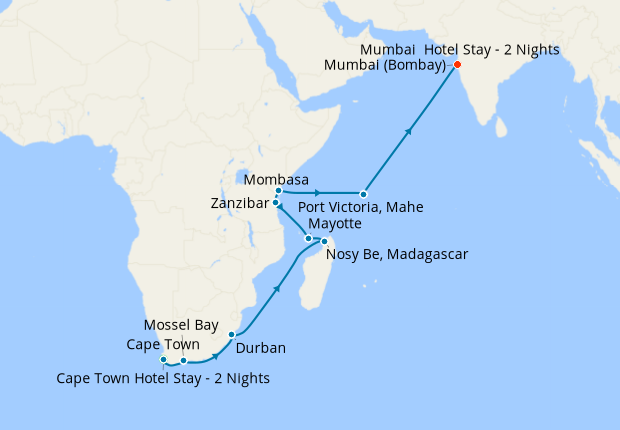 Cruise Itinerary Map