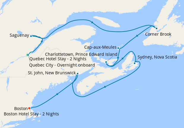 Cruise Itinerary Map