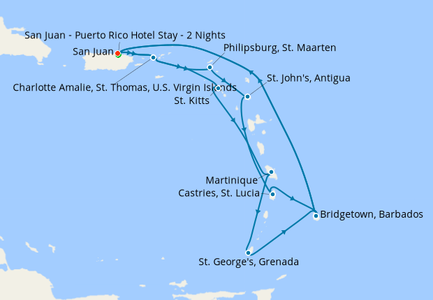 Cruise Itinerary Map