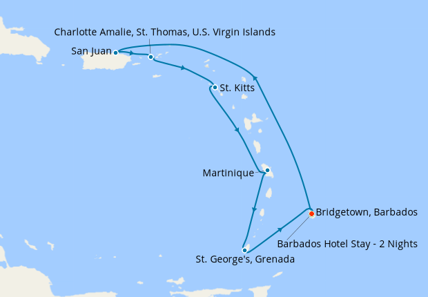 Cruise Itinerary Map
