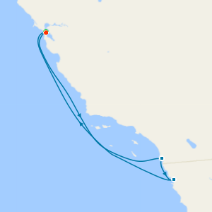 West Coast Getaway with San Diego from San Francisco with a 2 night pre cruise stay