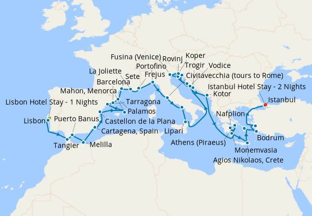 Cruise Itinerary Map