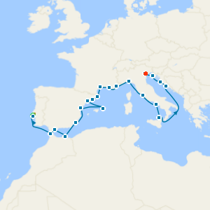 Coasts of Andalusia, France Italy & The Adriatic with Lisbon and Venice Island Stays 