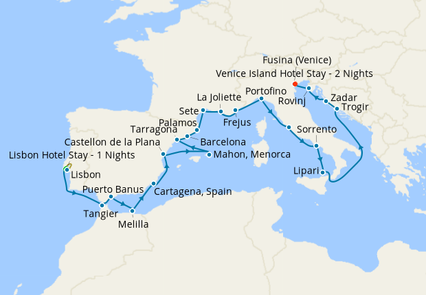 Cruise Itinerary Map