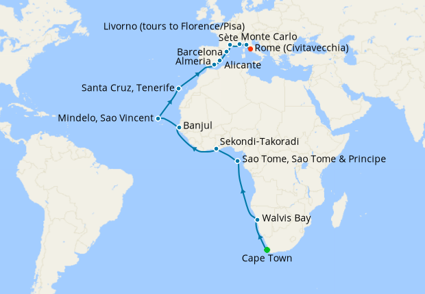 Cruise Itinerary Map