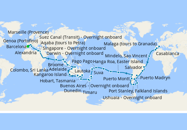 Cruise Itinerary Map