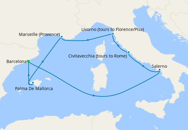 Cruise Itinerary Map