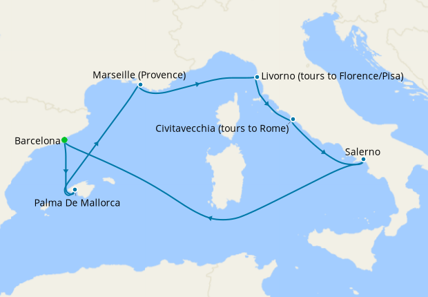 Cruise Itinerary Map