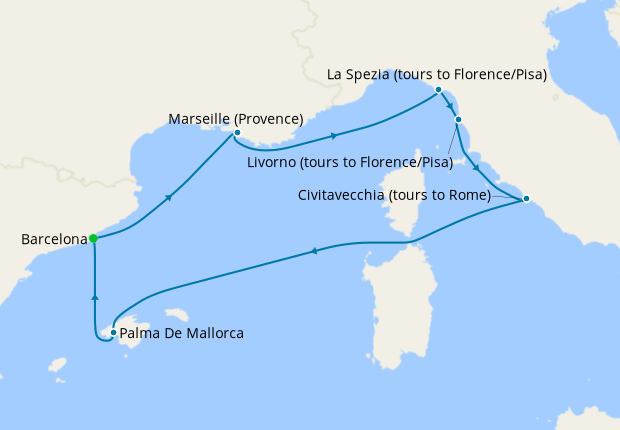 Cruise Itinerary Map
