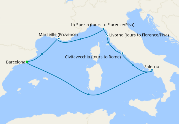 Cruise Itinerary Map