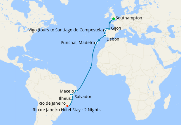 Cruise Itinerary Map