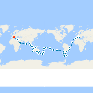 World Cruise 2029 with a 2 night pre cruise stay in Rome