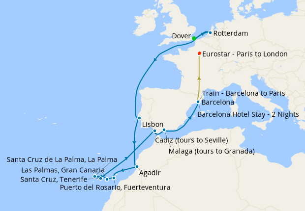 Cruise Itinerary Map