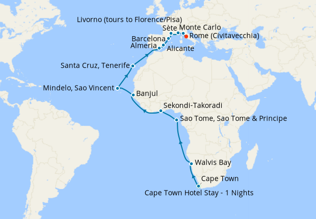 Cruise Itinerary Map