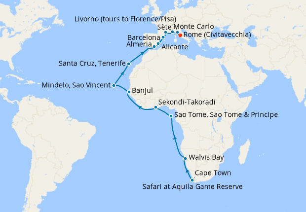 Cruise Itinerary Map