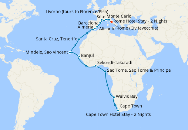 Cruise Itinerary Map
