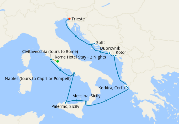 Cruise Itinerary Map