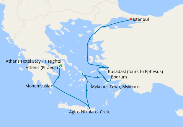 Cruise Itinerary Map