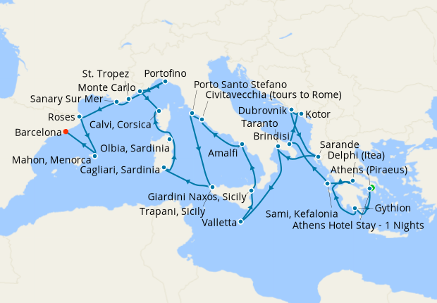 Cruise Itinerary Map