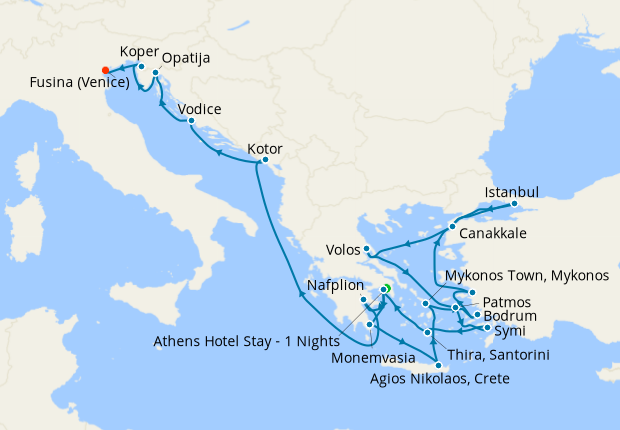 Cruise Itinerary Map
