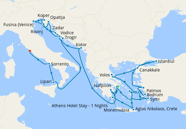 Cruise Itinerary Map