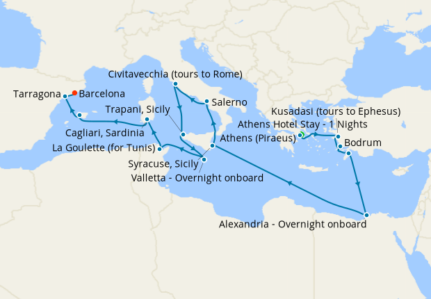 Cruise Itinerary Map
