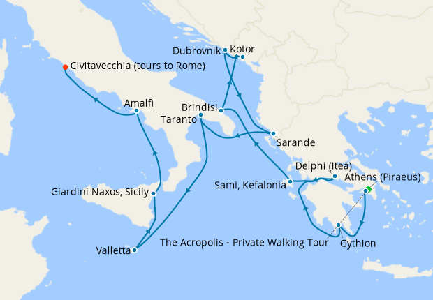 Cruise Itinerary Map