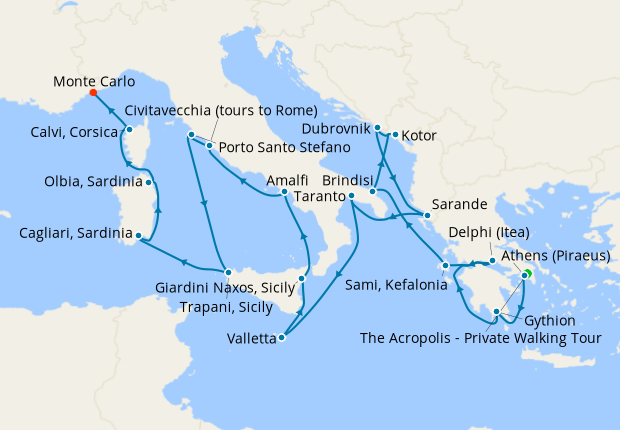 Cruise Itinerary Map