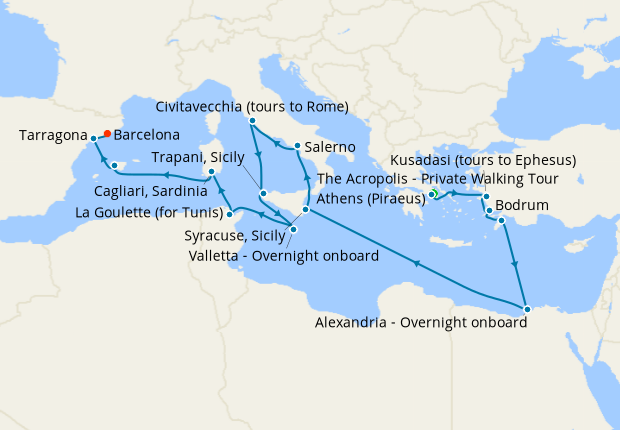 Cruise Itinerary Map