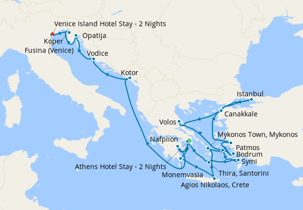 Cruise Itinerary Map