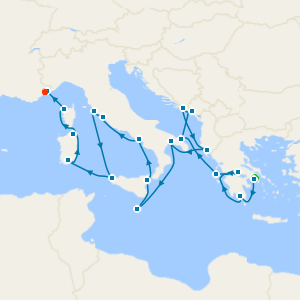 Treasures of the Mediterranean with Athens and Nice Stays 