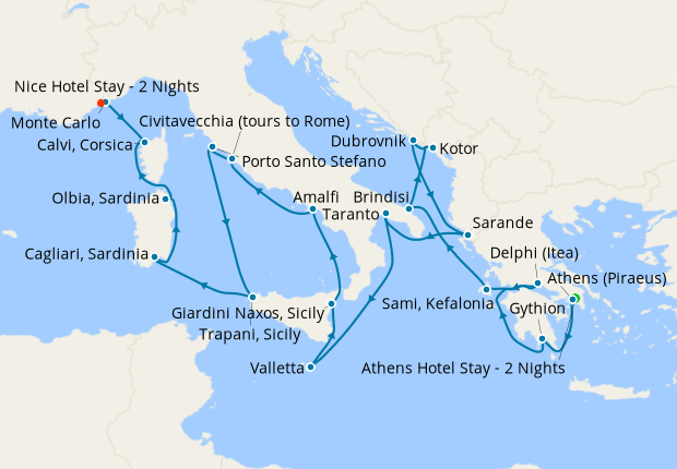 Cruise Itinerary Map