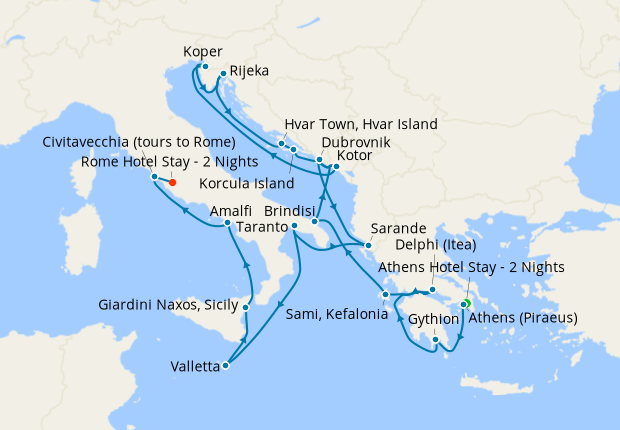 Cruise Itinerary Map